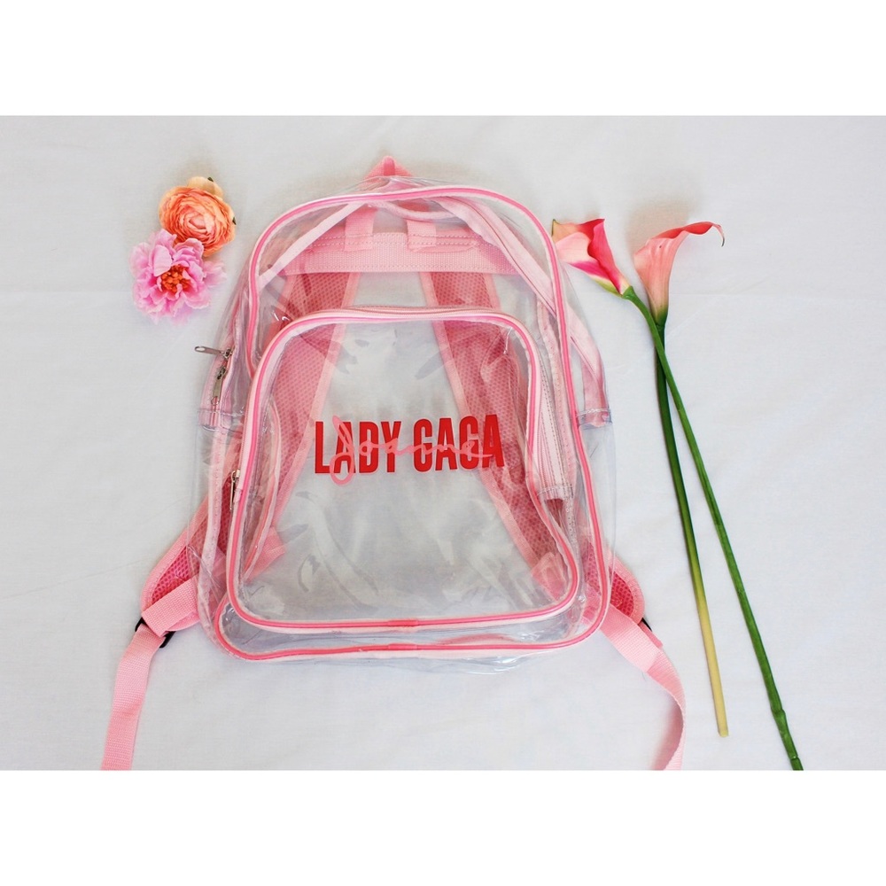 Rare Lady Gaga VIP Joanne World Tour Merchandise- Clear Backpack